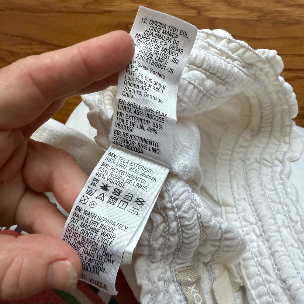 Roxy Off White Drawstring Beach Summer Shorts M - image 8